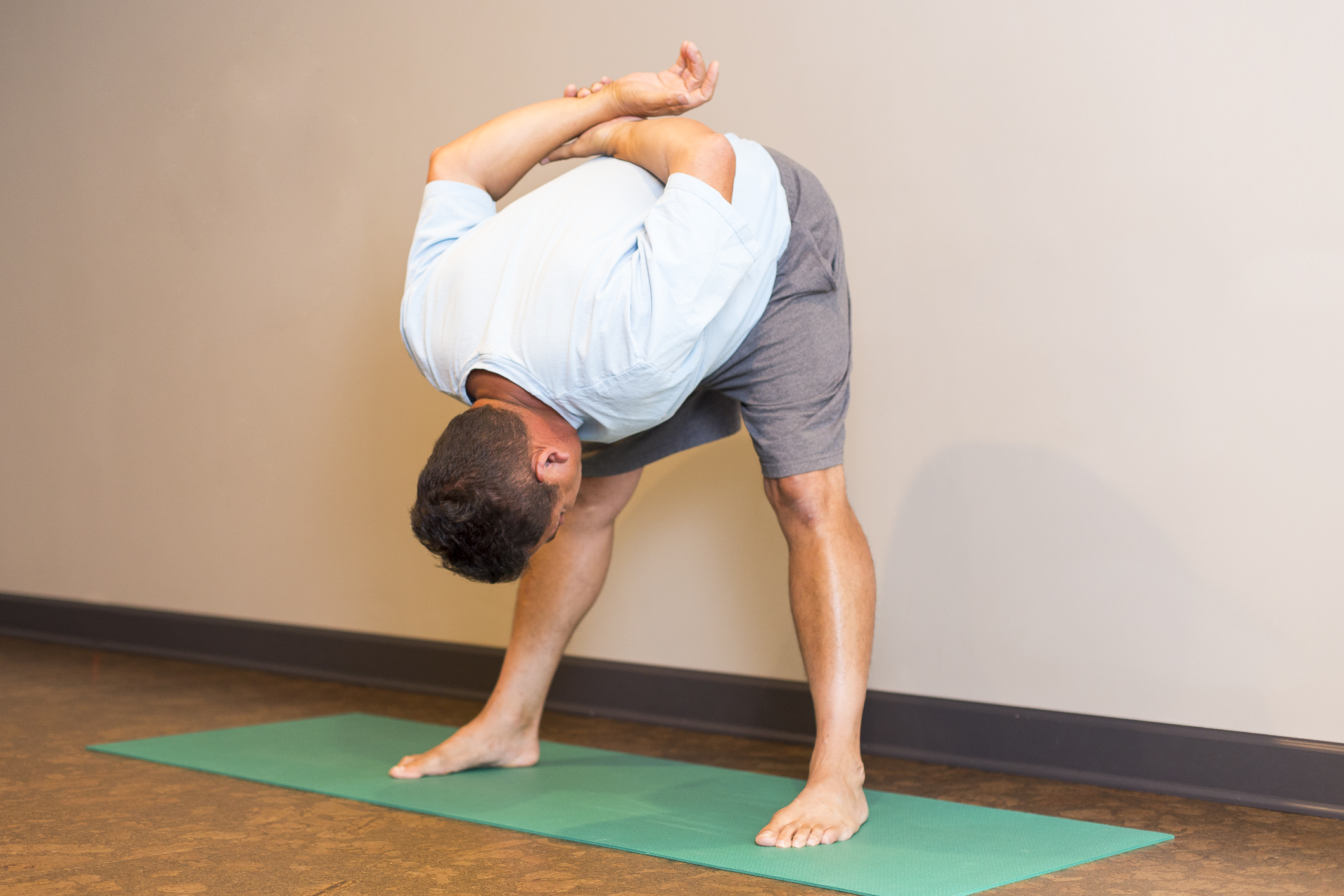Knee-on-Elbow Yoga Pose : Mind & Body Exercises - YouTube
